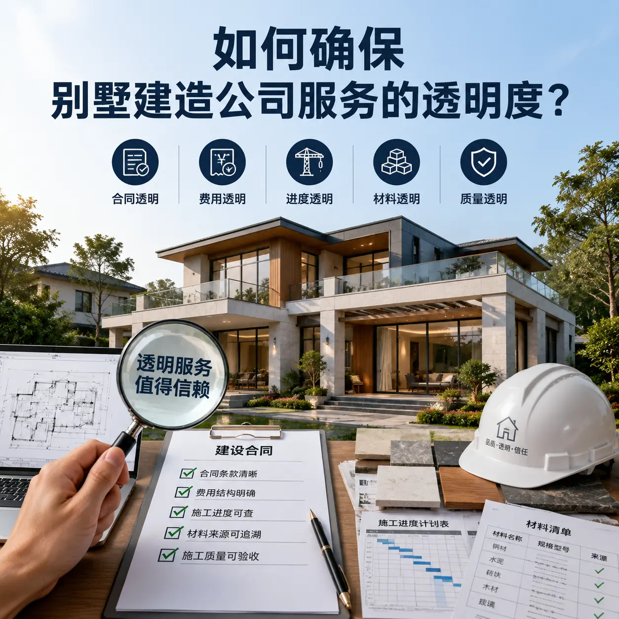 在 江口 如何确保别墅建造公司服务的透明度？
