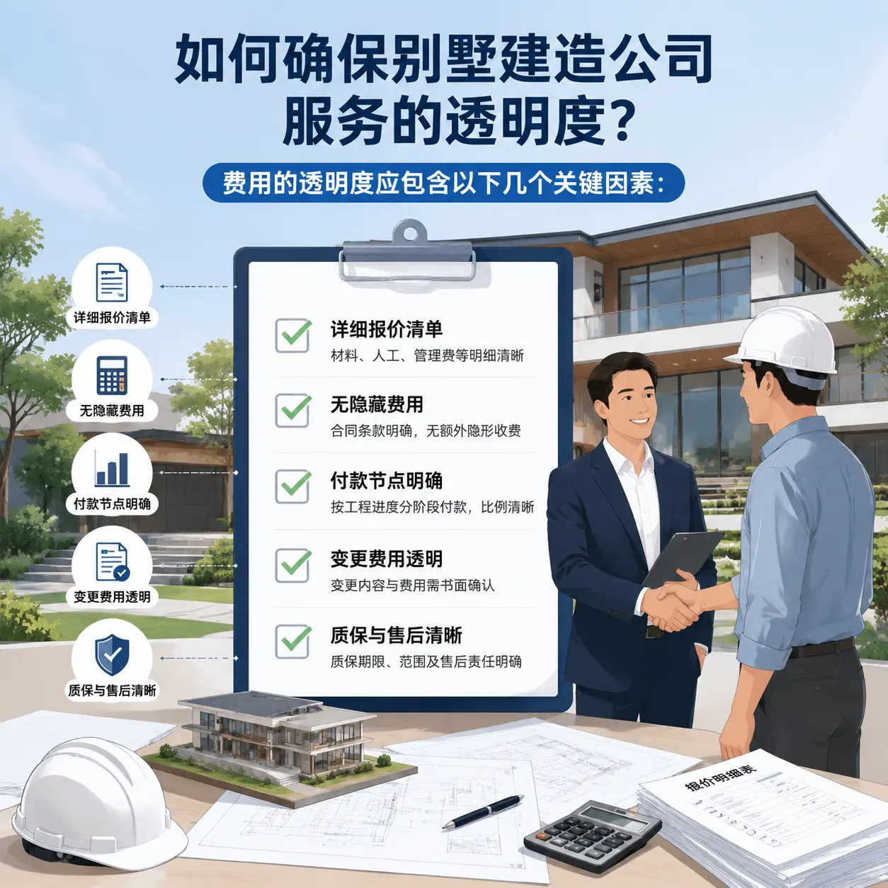 在 江口 如何确保别墅建造公司服务的透明度？