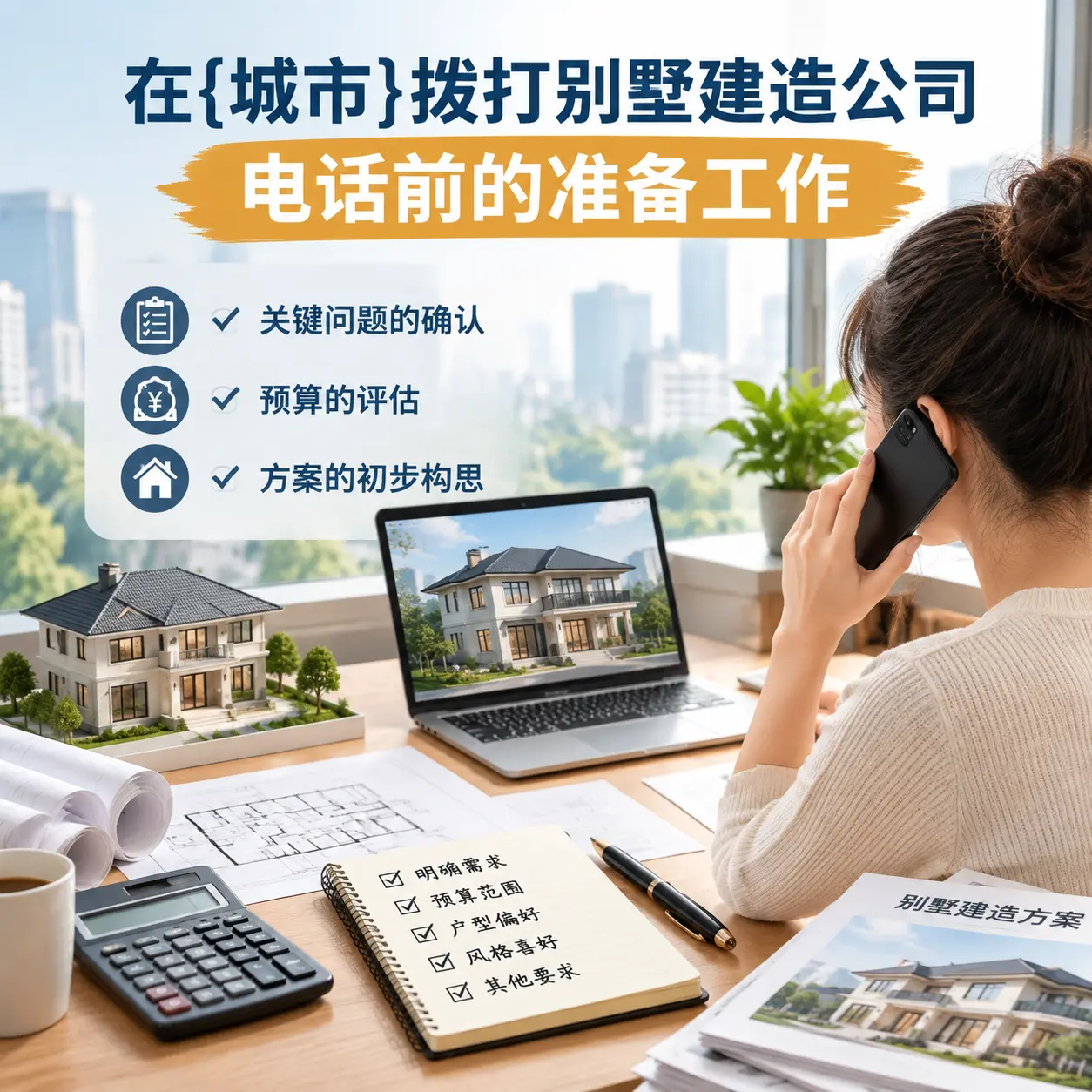 在江口拨打别墅建造公司电话前的准备工作