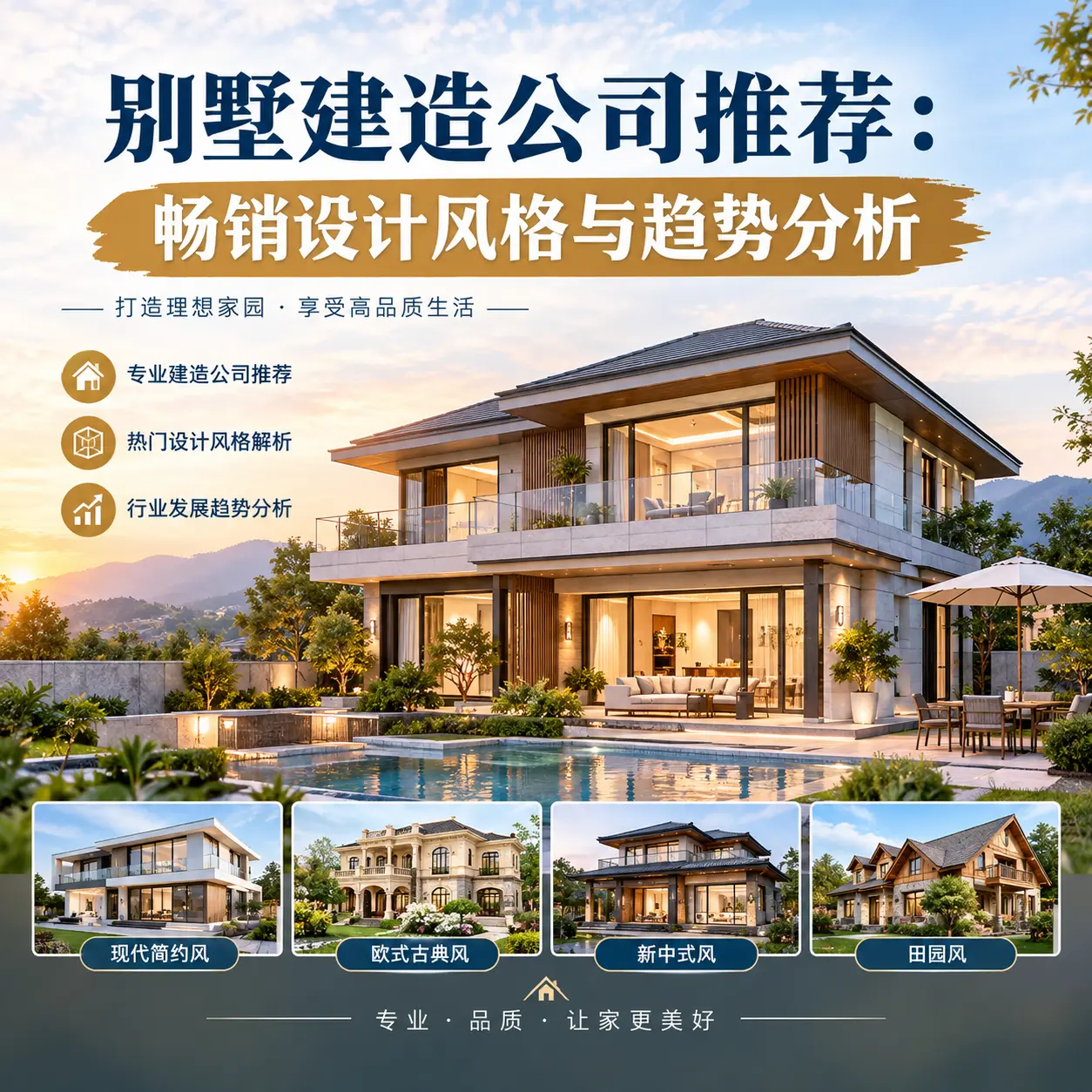 别墅建造公司推荐： 江口 畅销设计风格与趋势分析