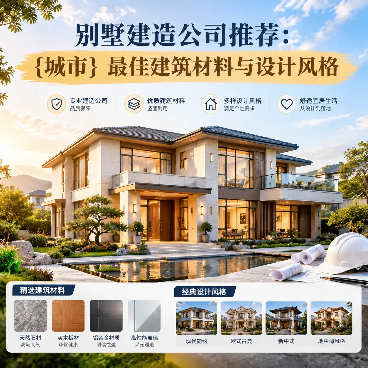别墅建造公司推荐： 江口 最佳建筑材料与设计风格